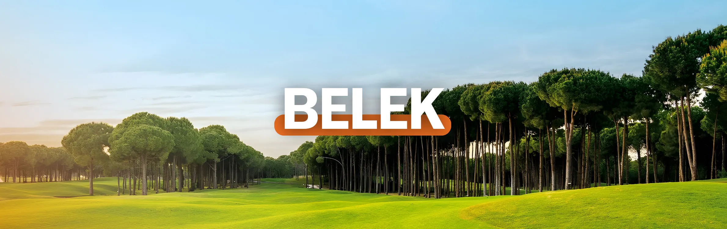 Grosser Golfplatz mit Bäumen